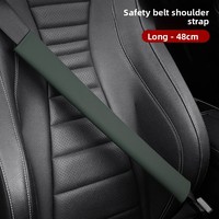 YECAI Housse de ceinture de sécurité de voiture en cuir souple 2 points de luxe, protection d'épaule anti-rayures respirante universelle pour la sécurité automobile