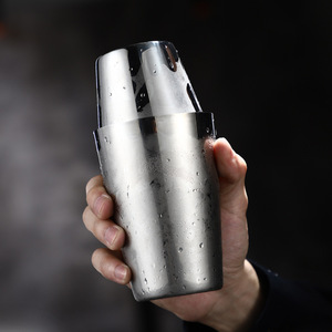 Mini mélangeur Boston 304 en acier inoxydable de qualité alimentaire Shaker Bar outil de mélange de Cocktail de mariage emballage de Logo personnalisable - Product Image 3