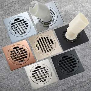 HIDEEP Bathroom accessories copper chrome/brushed/black/gold bathroom anti-odor floor drain