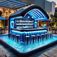 Plateforme de loisirs flottante gonflable personnalisée pour bar aquatique, idéale pour les fêtes en extérieur et accessoire de parc aquatique