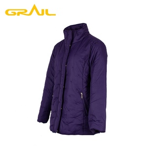 बैंगनी थर्मल शीतकालीन कोट महिलाओं के बाहर गर्म बिक्री आधुनिक डिजाइन फैशन - Product Image 3