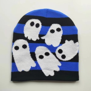 Gorros de Punto Acrílicos con Diseño Gráfico de Doble Cara, Gorros Y2K, Accesorios de Invierno, Gorro Cálido para Hombre y Mujer - Product Image 5