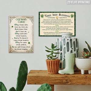 Juego de Letreros Metálicos con Bendición Irlandesa Antigua y Maldición Irlandesa Tradicional, Impresión Plana 2D - Product Image 3