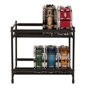 Snare Rack à deux niveaux Snare Drum Utility Rack Snare Rack de haute qualité pour le stockage