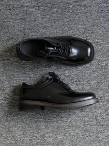 Personnalisation d'usine, personnalisation du logo, OEM, ODM. Chaussures Derby pour hommes, style britannique, décontractées, semelle épaisse de 7 cm, augmentant la taille. - Product Image 5