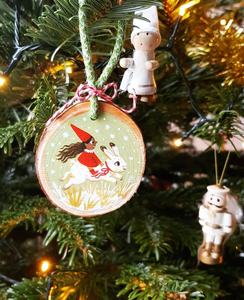 Peinture personnalisée DIY Famille <span class=keywords><strong>Boule</strong></span> <span class=keywords><strong>de</strong></span> Noël Arbre Ornements Tranches <span class=keywords><strong>de</strong></span> <span class=keywords><strong>Bois</strong></span> Rondes Naturelles - Product Image 5