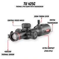 GUIDE TU425 C 3.0 - Jumelles de vision nocturne compactes à imagerie thermique - Écran tactile - Technologie LPVO - Haute résolution - 1x optique