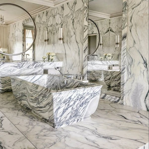 Baignoire autoportante de luxe en <span class=keywords><strong>marbre</strong></span> massif - Baignoire à remous en pierre naturelle artisanale pour salle de bain - Product Image 1