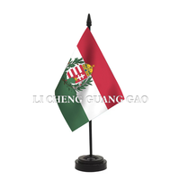 Drapeau de table hongrois noir à pointe, mini-bannière patriotique pour décoration de salle de réunion formelle ou de bureau – Offre spéciale