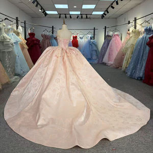 Nouvelle arrivée Dy6981, robe de soirée sans bretelles, à lacets et plissée, robe de bal, robe de fête, robe de Quinceañera Jancember - Product Image 5