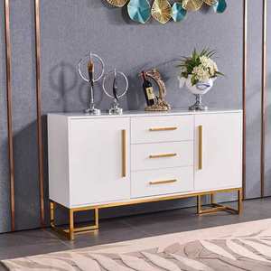 Barato lujo sala de estar blanco madera tablero lateral gabinete almacenamiento hogar muebles comedor madera Mdf moderno aparador - Product Image 4