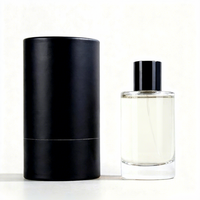 Flacon de parfum en verre de luxe transparent avec pulvérisateur à pompe, disponible en 25ml, 50ml, 100ml, coffret cadeau de haute qualité, marquage à chaud