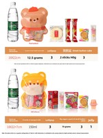 Sacs refermables PETPE en forme d'animaux de dessin animé mignons avec fenêtre transparente, auto-scellants, de qualité alimentaire, pour emballer des collations, des bonbons, des biscuits, des noix