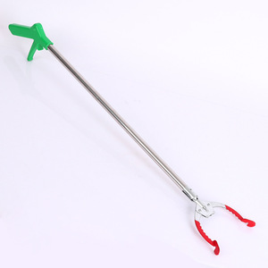 Sanitation Garbage <b>Tongs</b> Metal <b>Plastic</b> Green Extended Pick Up Tools For Trash Cleaning - Product Image 4