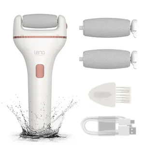 Lena Private Label Portable Foot Callus Remover Grinder Electric Pedicure Foot Care Callus Remover with Roller Heads