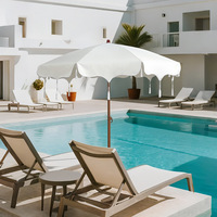 Parasol de piscine Dizzi Restaurant, parasol d'extérieur, abri solaire, épaissi, robuste, commercial, design à pois, résistant aux chocs