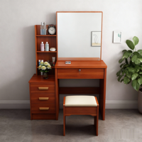 Table de toilette de style européen bon marché pour femme, meuble de chambre à coucher, commode avec tiroirs, miroir et lumières