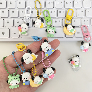 Cute Puppy Cartoon Plastic <b>Keychain</b> Pendant Sweet Girl Best Friend Gift Backpack Accessories and Jewelry-<b>Anime</b> Toys - Product Image 2
