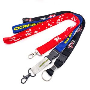 Hot Selling Factory Wholesale Company ID Polyester Lanyard Cheap Printed Mobile Phone Universal Custom Logo Neck Lanyards