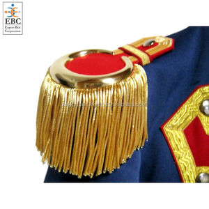 Century Luxury Couture Gold Bullion Espiral Fringe Strands Material de lana Charreteras para Ceremonial Fashion Boutique Accesorio - Product Image 6