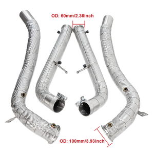 <strong>Car</strong> Stainless Steel <strong>Heatshield</strong> Exhaust Pipe Downpipe for Mercedes-Benz G63 G500 G550 AMG W463A W464 4.0T 2019-2024 - Product Image 3