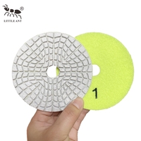 LITTLE ANT Outil de polissage hybride diamant flexible de 4 pouces 3 4 5 étapes pour pierre marbre granit