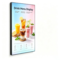 Boîte lumineuse publicitaire intelligente sur pied de qualité supérieure avec contrôle de couleur RGB par application à distance pour affichage intérieur en restaurant et centre commercial