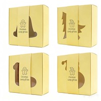 Boîte à biscuits en gros pour boulangerie avec fenêtre, en carton alimentaire, imprimée sur mesure avec logo à l'encre de soja, pour bonbons et desserts