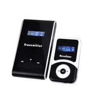Système de guide touristique sans fil JT-100R Haut-parleur audio Émetteur-récepteur à distance Casque à murmure Utilisation en clinique Bippeur 200 MHz