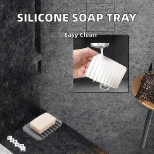 <b>Silicone</b> Self-Draining Soap Tray Bathroom Soap Dish Holder <b>Mats</b> Pads Bath Accessory Accessory - Product Image 2