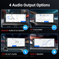 Layar Carplay Portabel 10,26 inci 4G LTE untuk Kamera Dasbor Mobil Android 14 Layar Apple Carplay GPS Kamera 1080P Rekaman Loop DVR Mobil