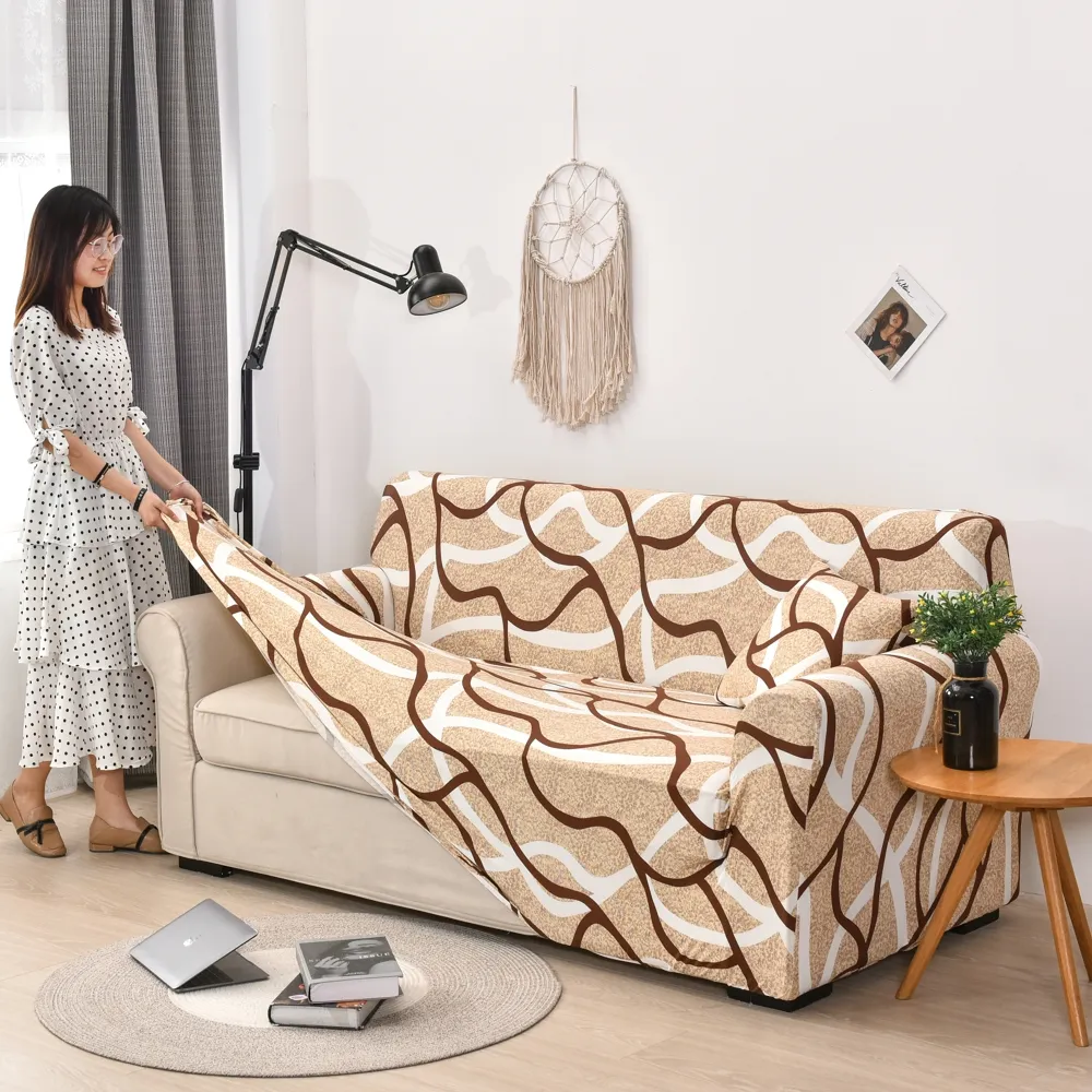 Fashion Protection Home Decoration Double Seat Couch Slipcover Sofa Cover
