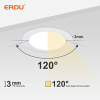 Spot encastré LED pour la maison et le bureau, 12W 18W, 120 degrés, 3 CCT, blanc chaud, en aluminium, pour l'éclairage des hôtels