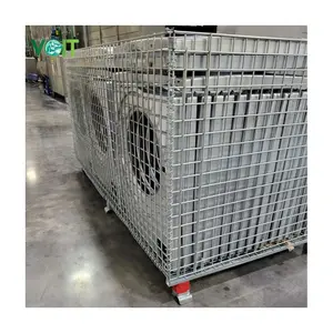 Customized Foldable Galvanized Welded Wire Mesh Industry Basket Container