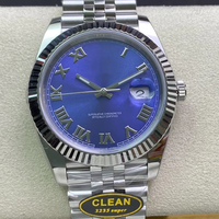 Montre mécanique de luxe de qualité supérieure, bicolore, étanche, 41 mm, 20 mm, verre saphir, acier 904L CFactory, 3235, 126-334, bleu romain
