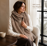 Écharpe longue et large en cachemire 100 % pour femme, unie, texturée, douce et chaude, idéale pour l'automne et l'hiver, usage quotidien