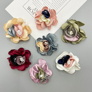 Yupu Korean Style Burnt Edge Rose <b>Flower</b> Hair Accessories Handmade For Wedding Gift Decorative <b>Flowers</b> - Product Image 1