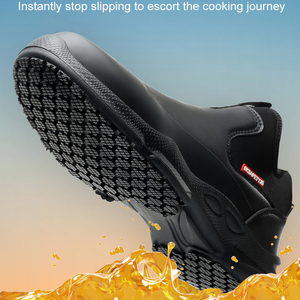 <span class=keywords><strong>Scarpe</strong></span> da uomo alla moda in pelle impermeabile <span class=keywords><strong>e</strong></span> antiscivolo da Chef con resistenza all'usura resistenza all'olio per abbigliamento Casual autunnale - Product Image 4