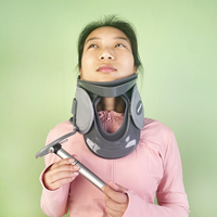 Nouveauté : Dispositif de traction cervicale gonflable réglable, étireur de cou en polyester et éponge pour usage médical