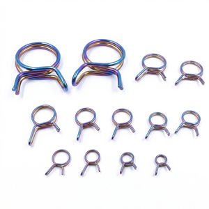 Collier de serrage double fil à ressort robuste en acier inoxydable OEM ODM pour tuyau automobile basse pression - Product Image 1