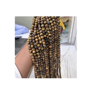 Venta al por mayor de cuentas redondas de ojo de tigre de 8 mm para todo tipo de fabricación de joyas cuentas redondas de ojo de tigre - Product Image 1