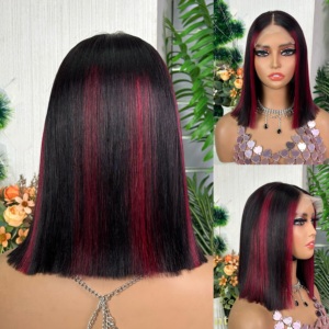 Bonestraigh Glueless <b>Wig</b> 5*5 Lace <b>Closure</b> Transparent Lace <b>Wig</b> Human Hair <b>Wig</b> for Women - Product Image 1