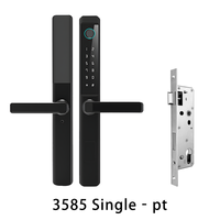 Serrure de porte intelligente Baodeli pour portes en aluminium, compatible Tuya, carte mémoire, sécurité de classe C, déverrouillage par empreinte digitale et mot de passe