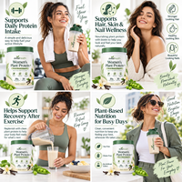 Protéine en poudre pour femmes en marque blanche, 2 lb, 30 portions, protéine de pois, collagène, biotine, sans OGM, sans gluten, GMP, BCAA