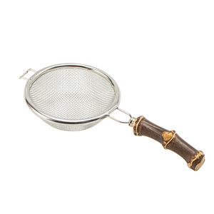 Bamboo Handle Stainless Steel <b>Tea</b> Strainer 100Pcs <b>Tea</b> <b>Infuser</b> Set For Chinese Kung Fu <b>Tea</b> Ceremony Accessories - Product Image 5
