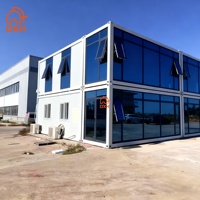 Maison modulaire préfabriquée en conteneur détachable, bureau, magasin, deux étages, 40 pieds, 30 pieds, 20 pieds, sur mesure par l'usine DXH