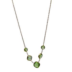 Chaîne de pull en acier inoxydable 316L plaqué or PVD avec pendentif cristal bleu – Collier tendance, cadeau, bijoux de mode - Product Image 2