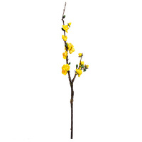 Enkelvoudige tak winterjasmijn zijde kunstmatige pruimenbloesem steel bloemstuk huisdecoratie ornament