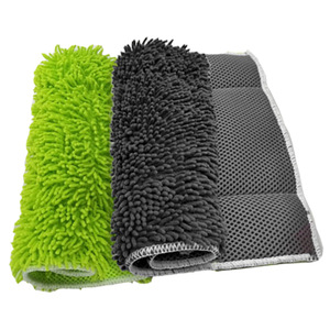 Friend Carcare Product Green Abundant Velvet <b>Flat</b> <b>Mop</b> Cloth 44x24cm Double Sided Mesh Floor Cleaning Pad - Product Image 3