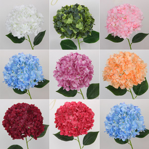 Fleurs d'hortensia artificielles 180 pétales branche unique en soie plastique pour décoration maison mariage style français moderne - Product Image 5